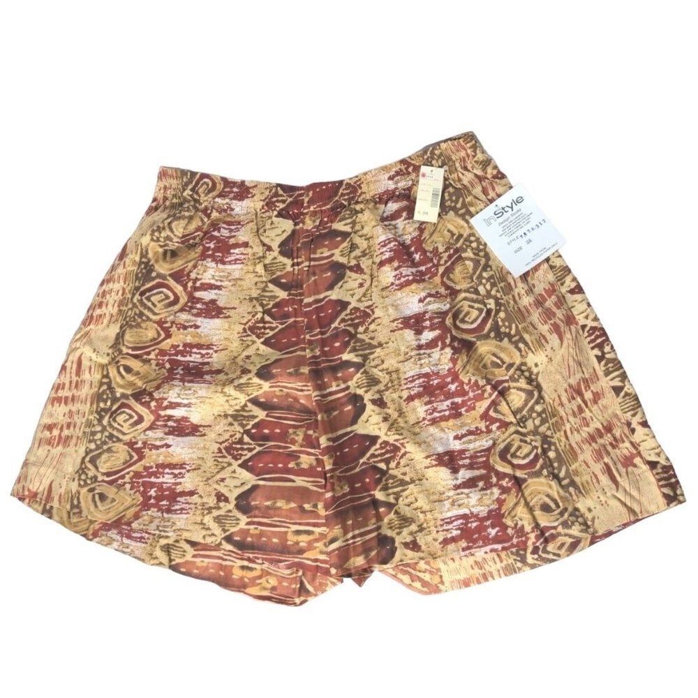 Barbara Bass InStyle Bermuda Shorts Geometric Multicolor Size 2X